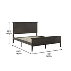 Solid Wood Platform Bed Frame with Headboard and Footboard – Queen or King, 800 lb Capacity