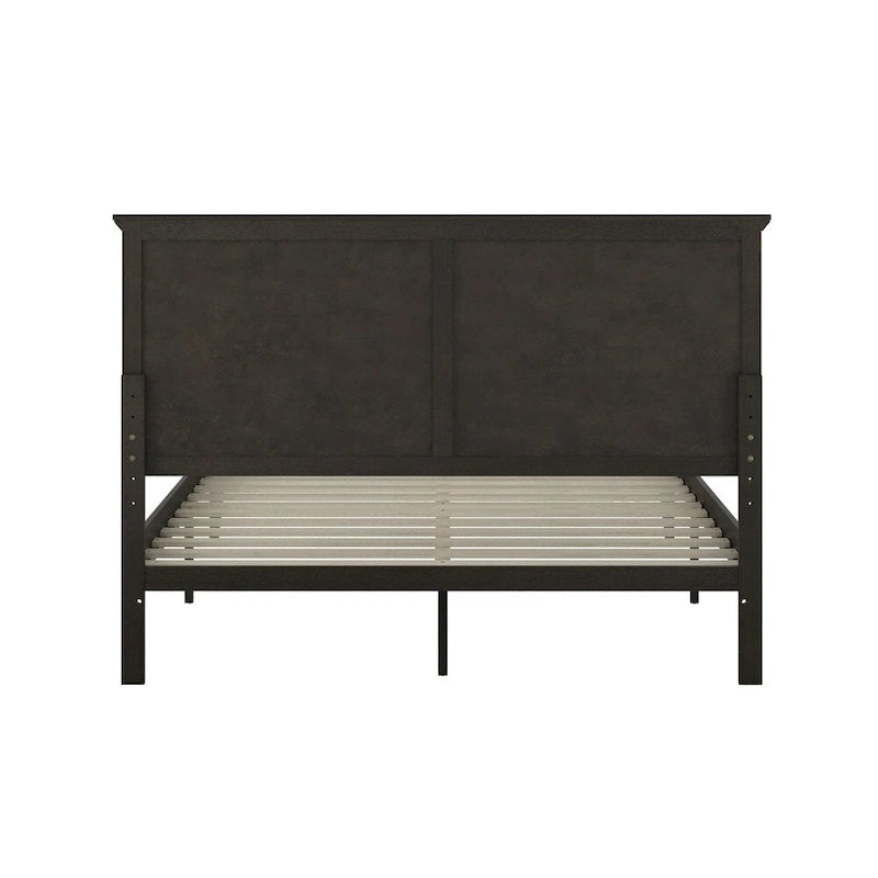 Solid Wood Platform Bed Frame with Headboard and Footboard – Queen or King, 800 lb Capacity