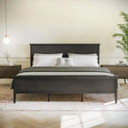 Solid Wood Platform Bed Frame with Headboard and Footboard – Queen or King, 800 lb Capacity