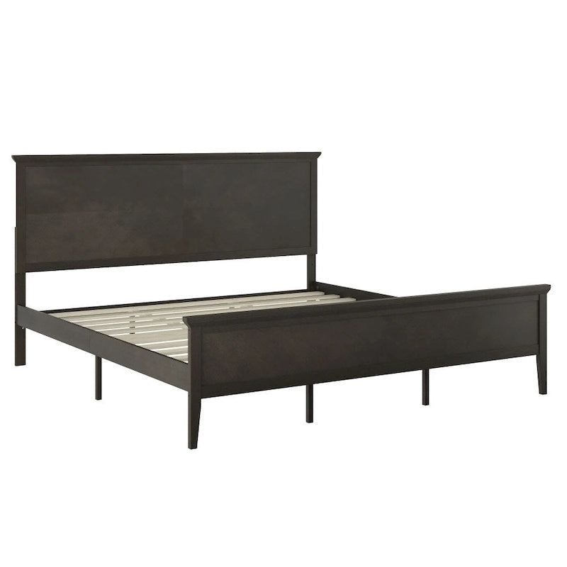 Solid Wood Platform Bed Frame with Headboard and Footboard – Queen or King, 800 lb Capacity