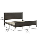 Solid Wood Platform Bed Frame with Headboard and Footboard – Queen or King, 800 lb Capacity