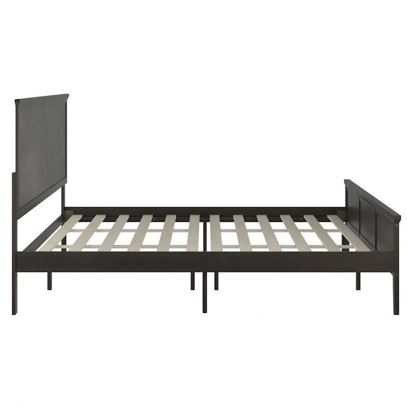 Solid Wood Platform Bed Frame with Headboard and Footboard – Queen or King, 800 lb Capacity