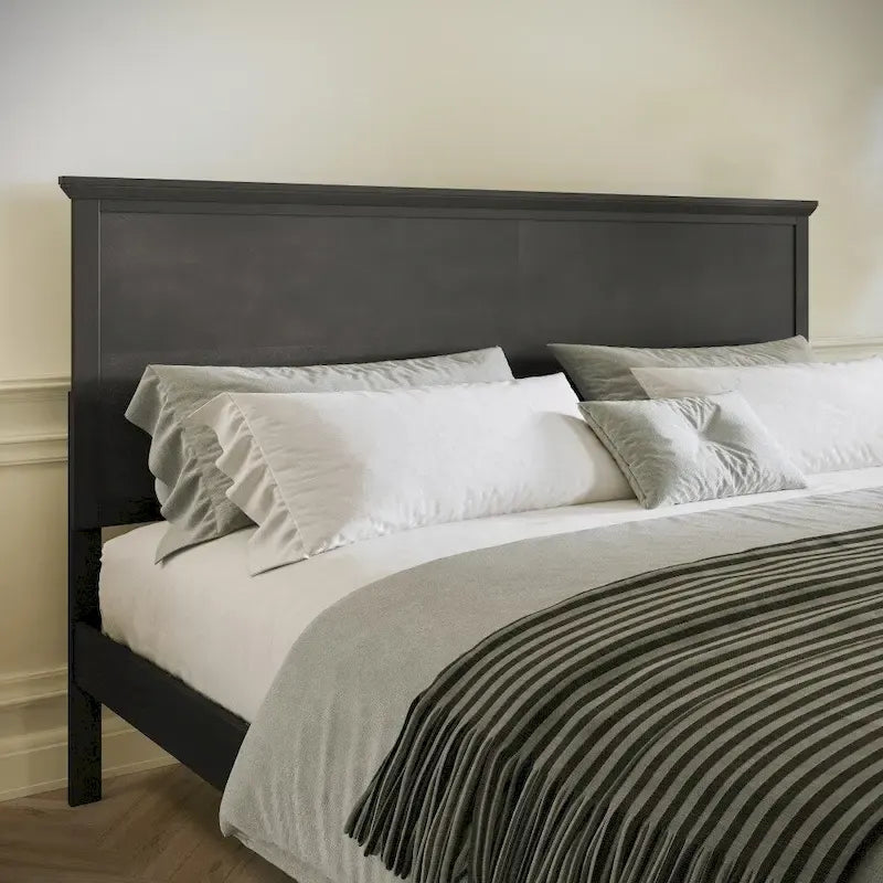 Solid Wood Platform Bed Frame with Headboard and Footboard – Queen or King, 800 lb Capacity