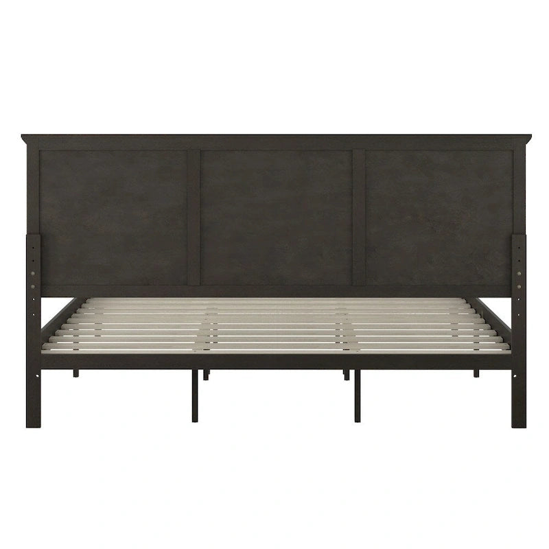 Solid Wood Platform Bed Frame with Headboard and Footboard – Queen or King, 800 lb Capacity