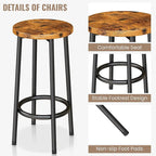 Kitchen Island with 2 Stools and Open Shelves