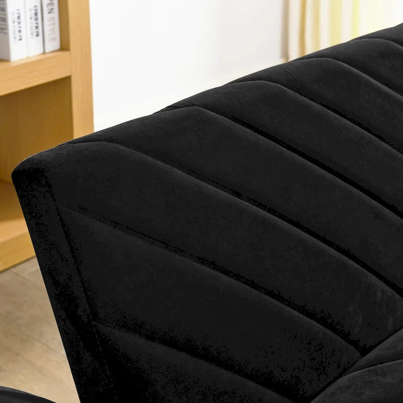 Velvet Convertible Sofa Bed with Adjustable Armrests – Sleeper Area 87W x 39.5D in