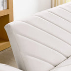 Velvet Convertible Sofa Bed with Adjustable Armrests – Sleeper Area 87W x 39.5D in