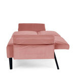 Velvet Convertible Sofa Bed with Adjustable Armrests – Sleeper Area 87W x 39.5D in