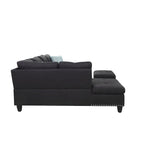 98-inch Wide Left Hand Facing Sofa with Chaise and Ottoman - 98W x 71D x 33H
