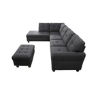 98-inch Wide Left Hand Facing Sofa with Chaise and Ottoman - 98W x 71D x 33H