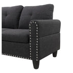 98-inch Wide Left Hand Facing Sofa with Chaise and Ottoman - 98W x 71D x 33H