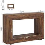 Rustic Console Table for Entryway, Hallway or Living Room – 47.24W x 32.8H x 11.81D in