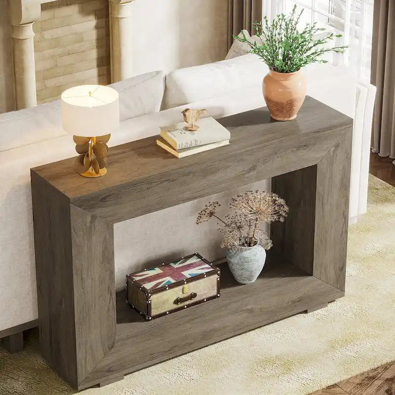 Rustic Console Table for Entryway, Hallway or Living Room – 47.24W x 32.8H x 11.81D in