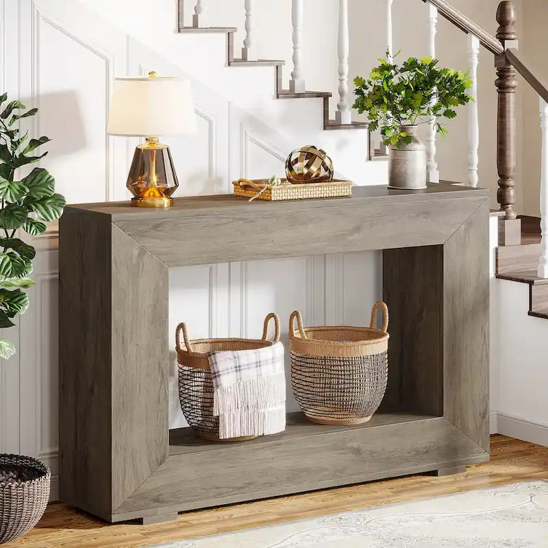 Rustic Console Table for Entryway, Hallway or Living Room – 47.24W x 32.8H x 11.81D in