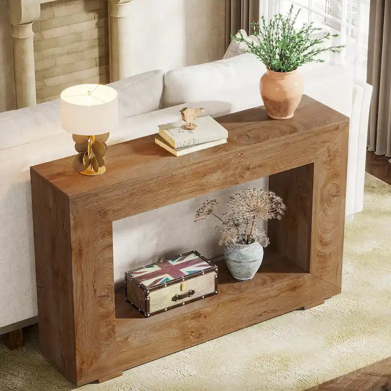 Rustic Console Table for Entryway, Hallway or Living Room – 47.24W x 32.8H x 11.81D in