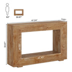 Rustic Console Table for Entryway, Hallway or Living Room – 47.24W x 32.8H x 11.81D in