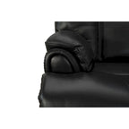 Top Grain Leater Black Zero Gravity Power Recliner With Adjustable Headrest Extendable Footrest