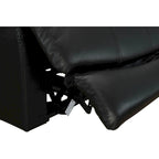 Top Grain Leater Black Zero Gravity Power Recliner With Adjustable Headrest Extendable Footrest