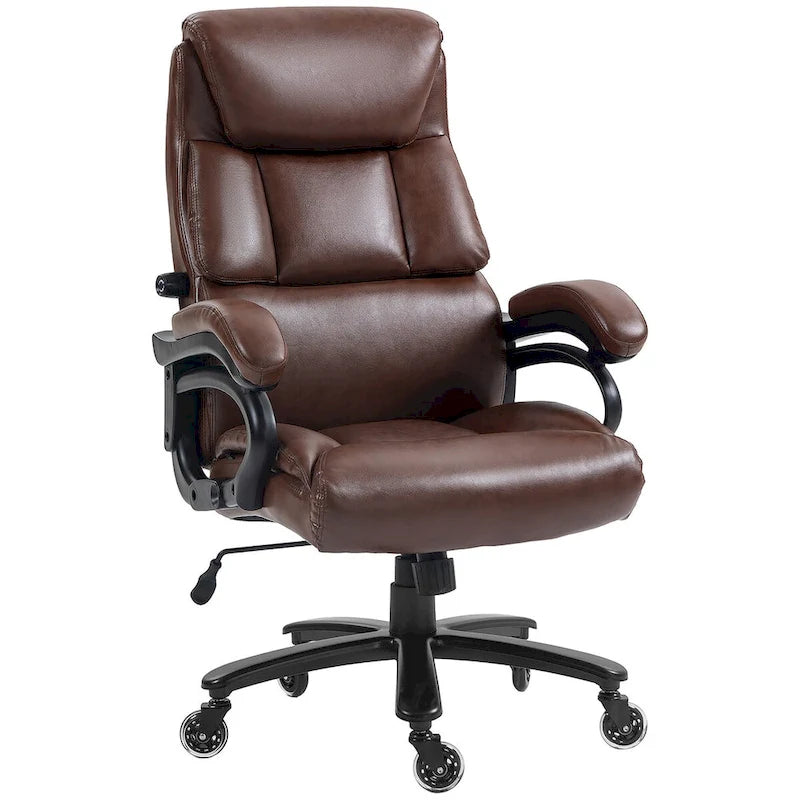 PU Leather Executive Office Chair – 400 lb Capacity, Adjustable Height 20–23.25 in