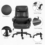 PU Leather Executive Office Chair – 400 lb Capacity, Adjustable Height 20–23.25 in