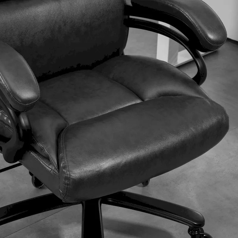 PU Leather Executive Office Chair – 400 lb Capacity, Adjustable Height 20–23.25 in