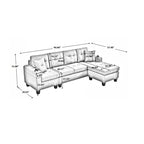 L-Shape Sectional Sofa with Chaise Lounge, Storage, and Cup Holder