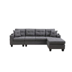 L-Shape Sectional Sofa with Chaise Lounge, Storage, and Cup Holder