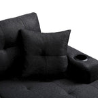 L-Shape Sectional Sofa with Chaise Lounge, Storage, and Cup Holder