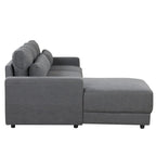 92.9W L-shaped Modular Sectional Sofa with Cushions and 3 Pillows