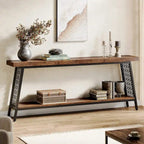 Industrial Console Table – 70.9 in Extra Long, 2-Tier Sofa & Entryway Table