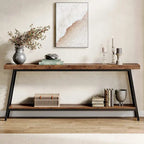 Industrial Console Table – 70.9 in Extra Long, 2-Tier Sofa & Entryway Table
