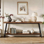 Industrial Console Table – 70.9 in Extra Long, 2-Tier Sofa & Entryway Table