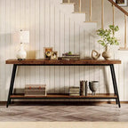 Industrial Console Table – 70.9 in Extra Long, 2-Tier Sofa & Entryway Table