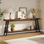 Industrial Console Table – 70.9 in Extra Long, 2-Tier Sofa & Entryway Table