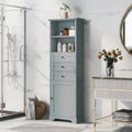 68-inch Freestanding Bathroom Cabinet with 3 Drawers and Adjustable Shelves – MDF