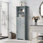 68-inch Freestanding Bathroom Cabinet with 3 Drawers and Adjustable Shelves – MDF