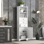 68-inch Freestanding Bathroom Cabinet with 3 Drawers and Adjustable Shelves – MDF