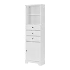 68-inch Freestanding Bathroom Cabinet with 3 Drawers and Adjustable Shelves – MDF