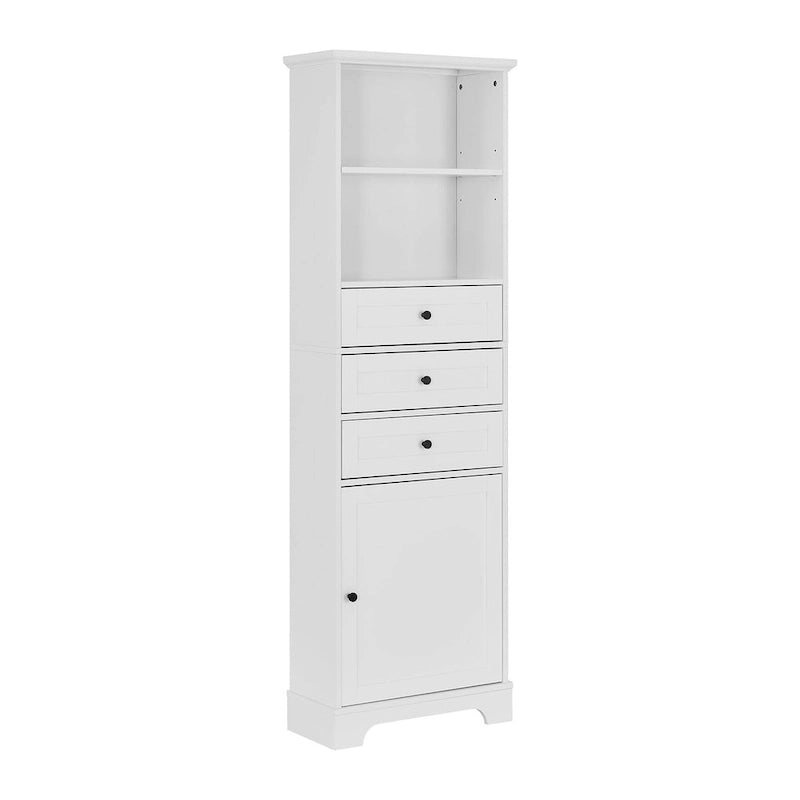 68-inch Freestanding Bathroom Cabinet with 3 Drawers and Adjustable Shelves – MDF