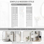 68-inch Freestanding Bathroom Cabinet with 3 Drawers and Adjustable Shelves – MDF