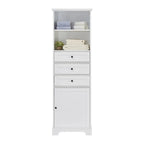 68-inch Freestanding Bathroom Cabinet with 3 Drawers and Adjustable Shelves – MDF