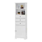 68-inch Freestanding Bathroom Cabinet with 3 Drawers and Adjustable Shelves – MDF