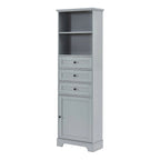68-inch Freestanding Bathroom Cabinet with 3 Drawers and Adjustable Shelves – MDF
