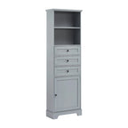 68-inch Freestanding Bathroom Cabinet with 3 Drawers and Adjustable Shelves – MDF