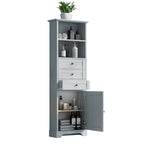68-inch Freestanding Bathroom Cabinet with 3 Drawers and Adjustable Shelves – MDF