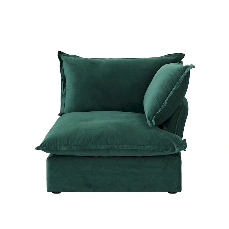 Modular Velvet Sofa – 3 or 4 Seat, Removable Covers, Pine Wood Frame