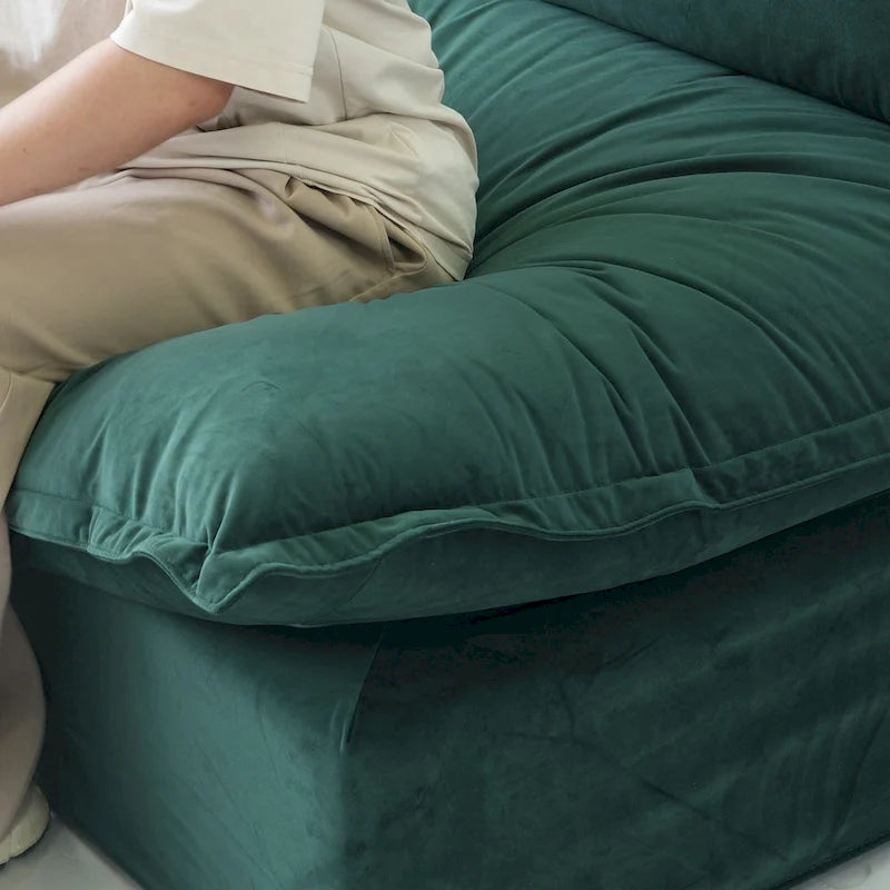 Modular Velvet Sofa – 3 or 4 Seat, Removable Covers, Pine Wood Frame