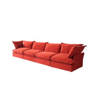 Modular Velvet Sofa – 3 or 4 Seat, Removable Covers, Pine Wood Frame