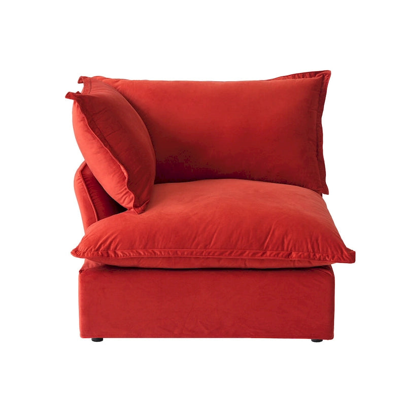 Modular Velvet Sofa – 3 or 4 Seat, Removable Covers, Pine Wood Frame