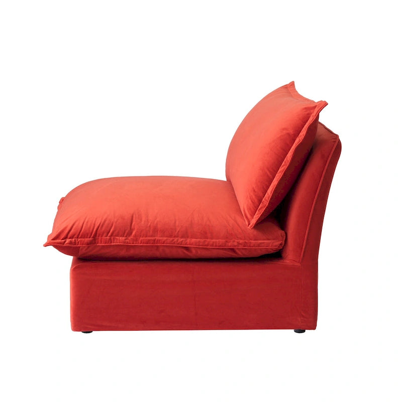 Modular Velvet Sofa – 3 or 4 Seat, Removable Covers, Pine Wood Frame